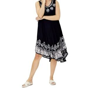 S.R. Fashion Flower Caftan Pullover Tank Dress One Size